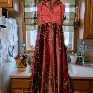Deb Pink and Black  Prom Dress